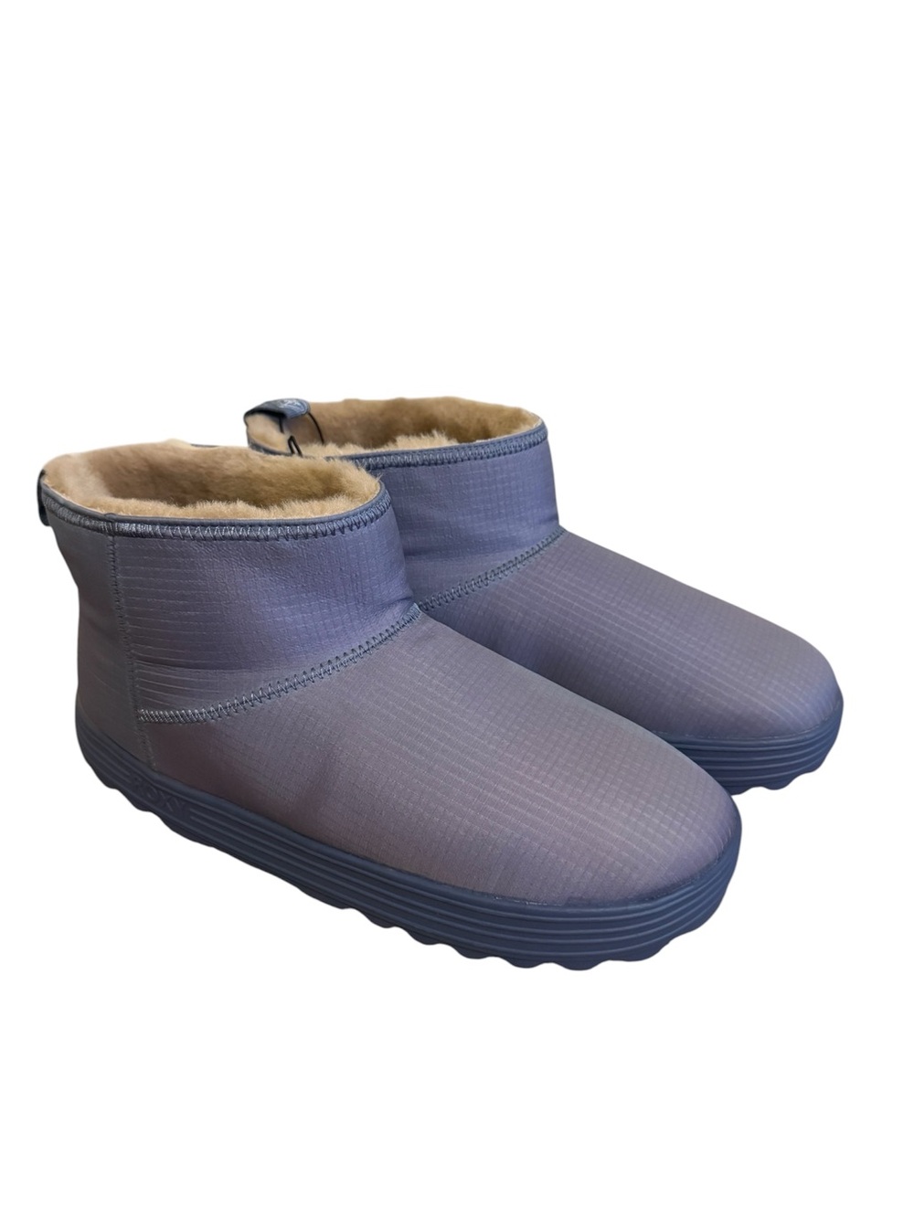 Roxy Pow Booty Blue Faux Fur Lined Comfort Winter Ankle Boots Women's Size 10